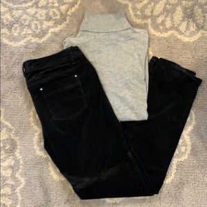 White House Black Market Black Slim Fit Cords 4R